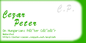 cezar peter business card